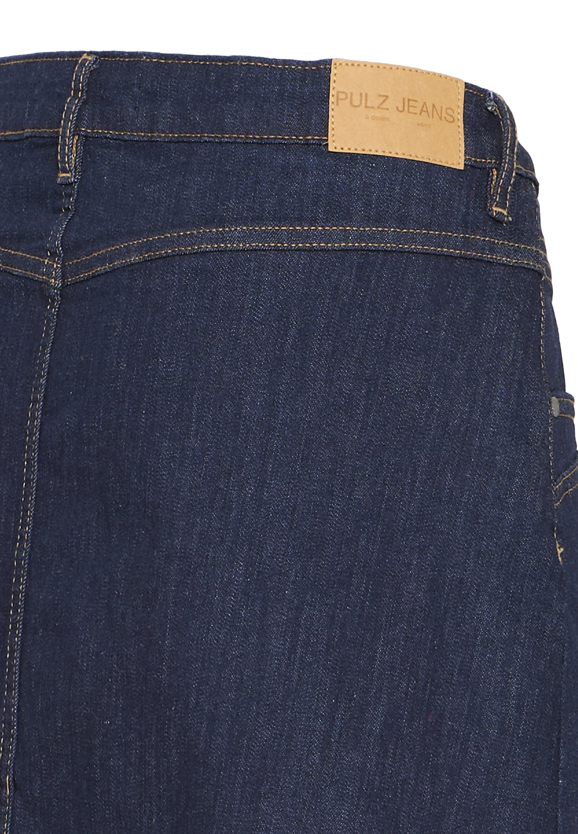 PULZ KATJA - A-lijn rok - ongewassen denim