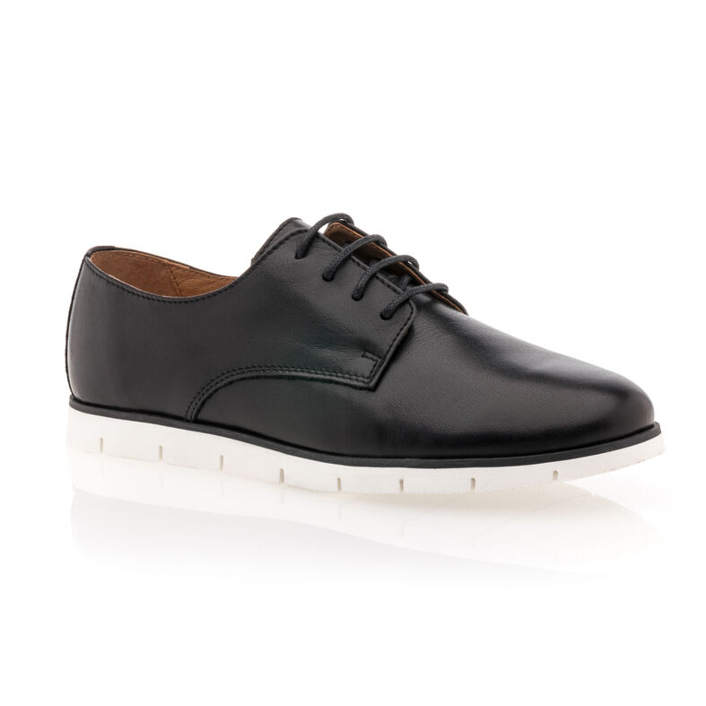 Schwarze Schnürschuhe für Damen / Derby-Schuhe