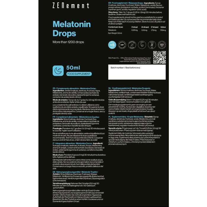 Gotas de melatonina - 50 ml