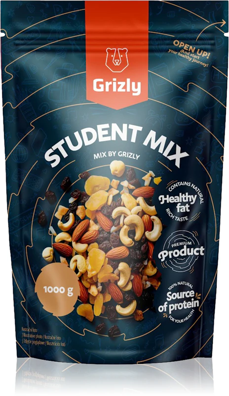 Grizly Trail Mix zmes orechov a sušeného ovocia