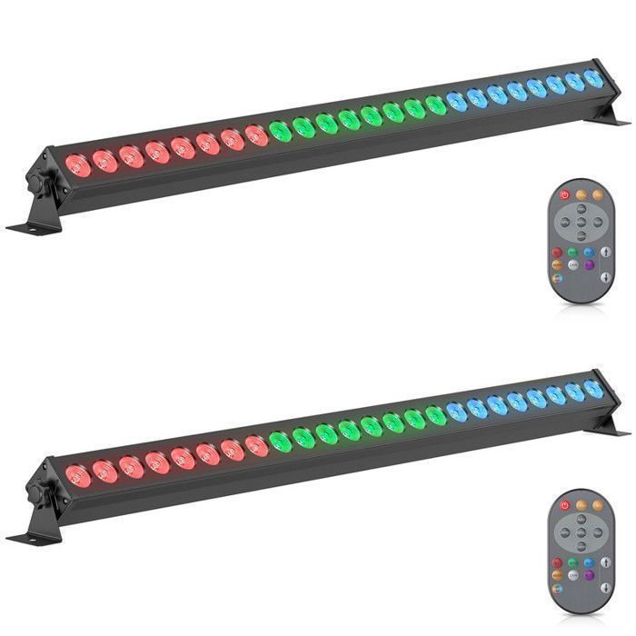 UKING 24 RGB LED's 24 x 3W, 3-in-1 DJ Moving Head podiumverlichting voor shows, entertainmentlocaties en discotheken (2 stuks)