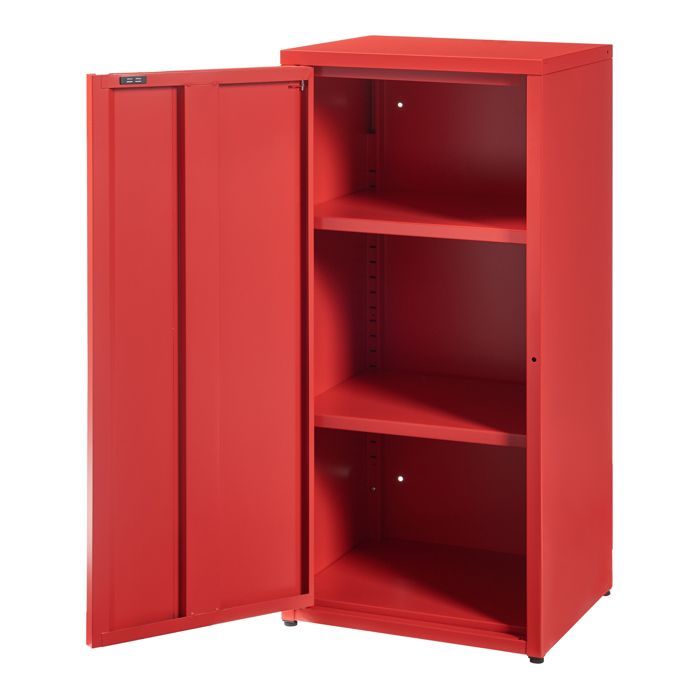 Mobiletto in metallo Burlöv, acciaio, 88 x 40 x 35 cm, rosso