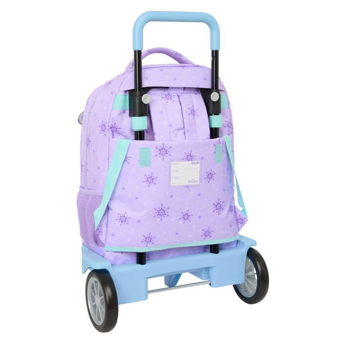 Mochila infantil con ruedas - Safta - Compacta - Desmontable - 33x22x45 cm - Lila - Poliéster resistente