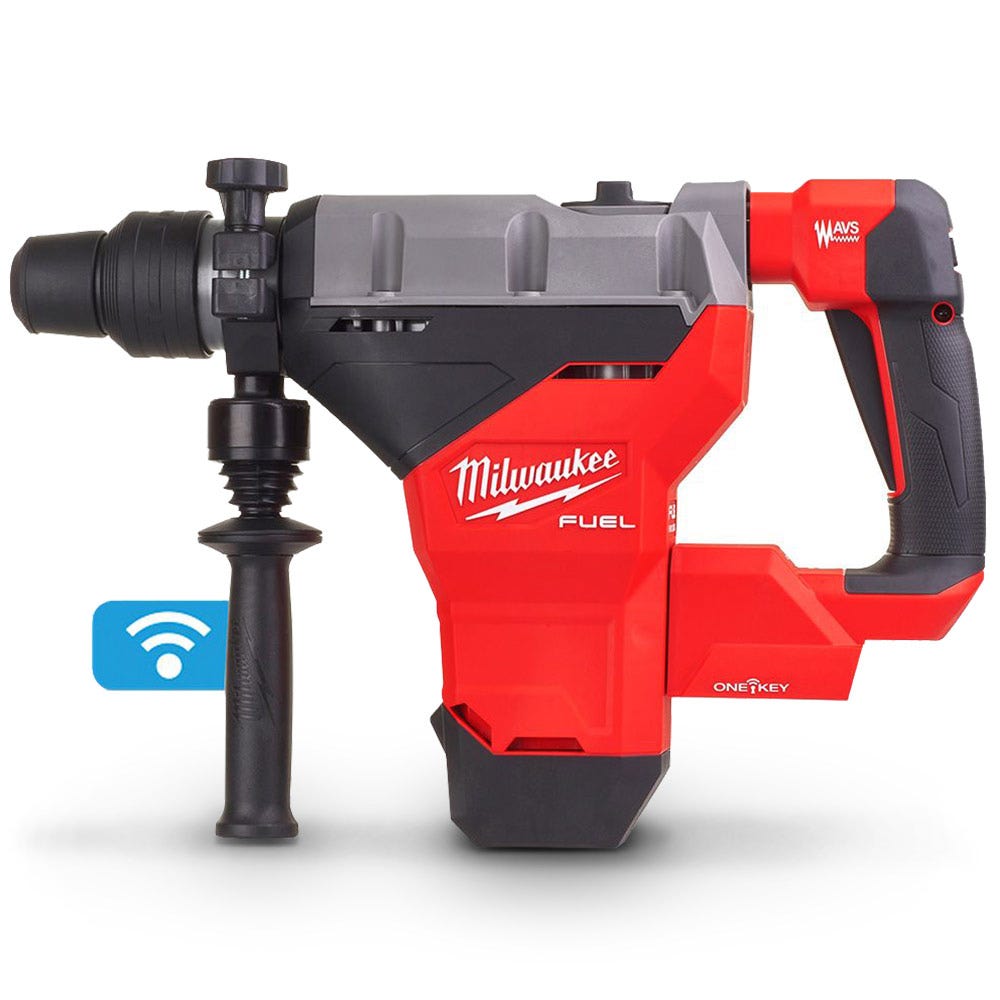 MILWAUKEE 18V FUEL 44mm bürstenloser SDS Max Hammer mit einem Schlüssel und Schutzhaube M18FHM-0