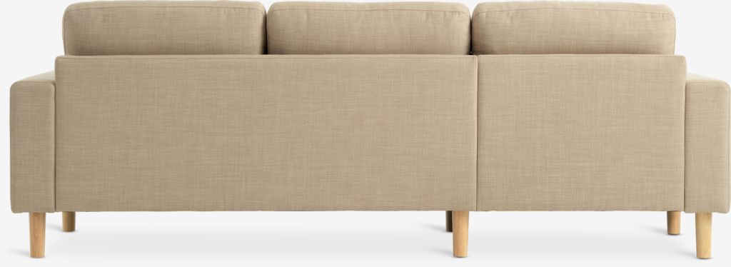 EGENSE Sofa s ležaljkom EGENSE tkanina pijeska/boja hrasta