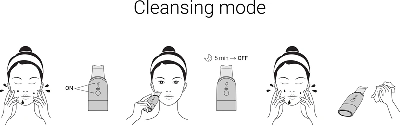Notino Beauty Electro Collection Ultrasone gezichtsscrubber ultrasoon gezichtsreinigingsapparaat