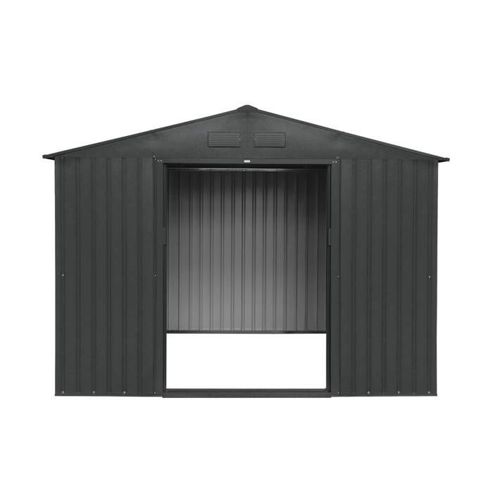Casetta da giardino in metallo da 8,95 m² con kit di ancoraggio FLANDRES