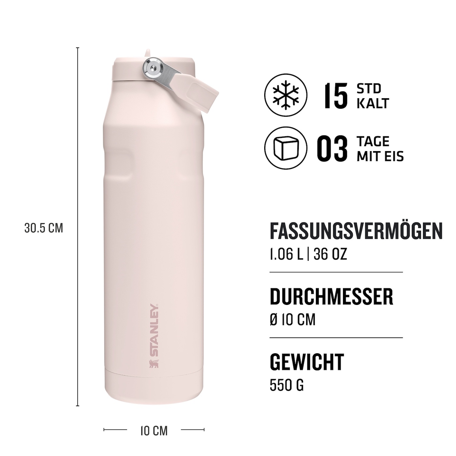 Stanley boca/termos boca za vodu 1,06 l – ICEFLOW™ sklopiva slamka za bocu – 1 komad