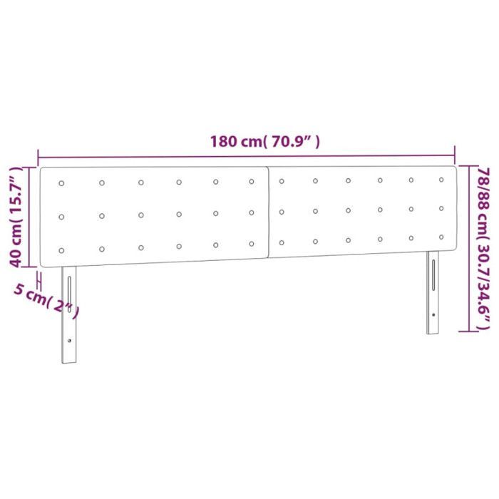 vidaXL LED Headboard Bedroom Furniture Double Bed Accessory Interior Bed Frame Headboard Black 3122062