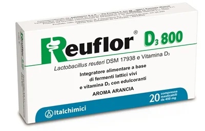 Reuflor D3 800 20 kauwtabletten, voedingssupplement voor een gezonde darmflora.