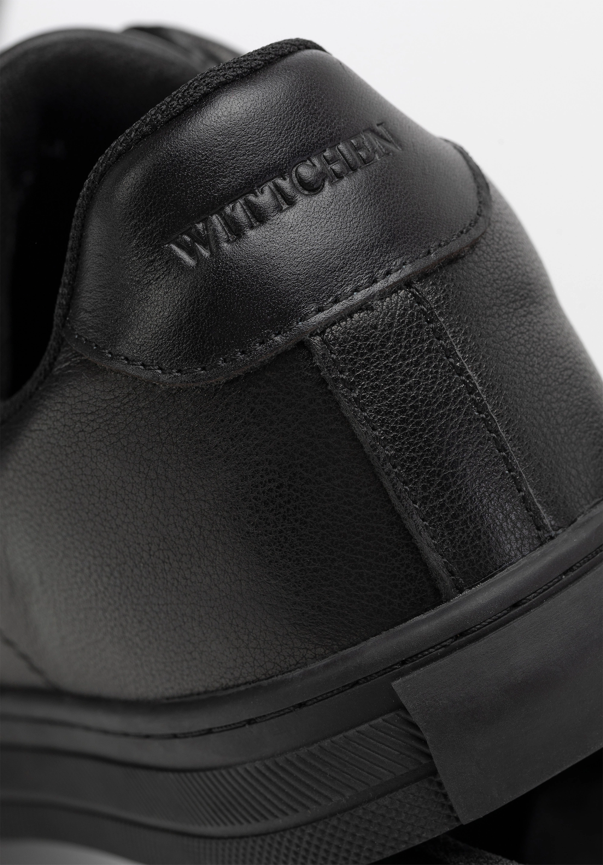 Męskie sneakersy ze skóry licowej czarne