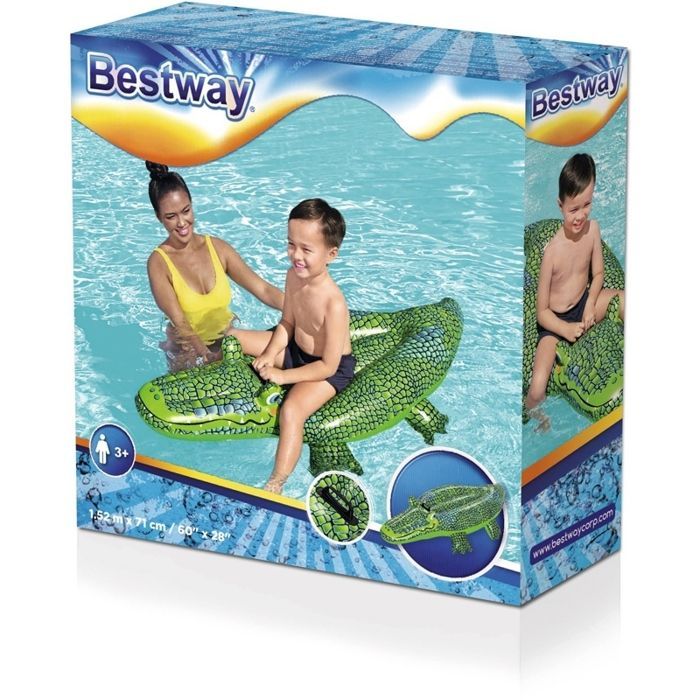 Jouet gonflable pour enfants - BESTWAY - Crocodile - Vert - PVC - 148x67x29 cm