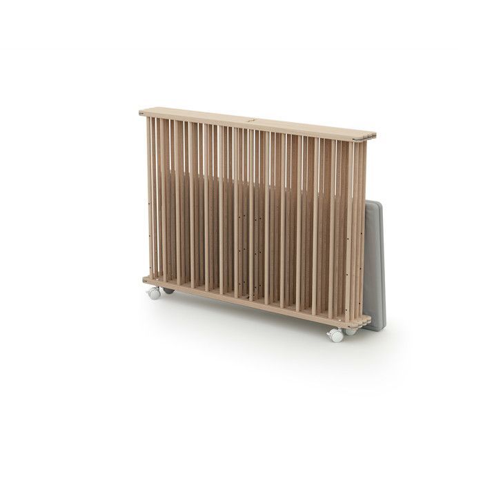 WEBABY - Faltbarer Babylaufstall aus Holz 100 x 100 cm CALI Rohbuche - 100x100