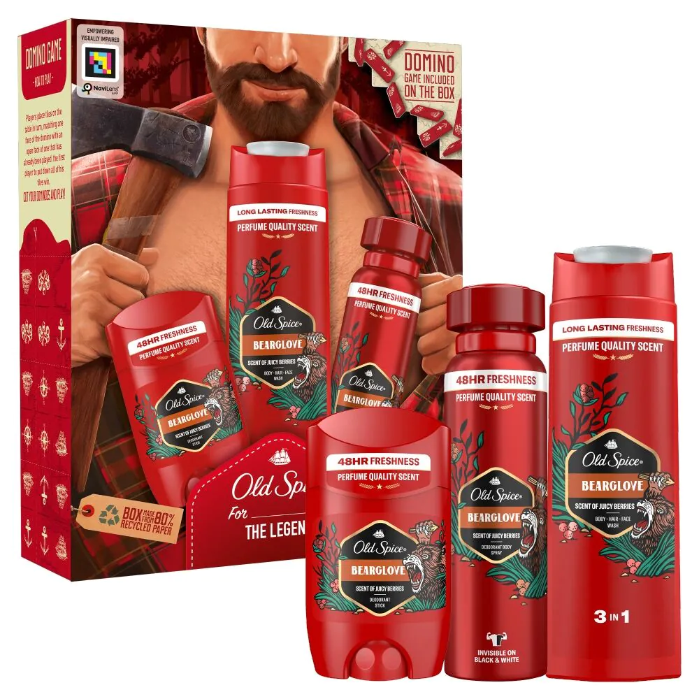 Old Spice Bearglove Zestaw dla mężczyzn: 2 x dezodorant + żel pod prysznic