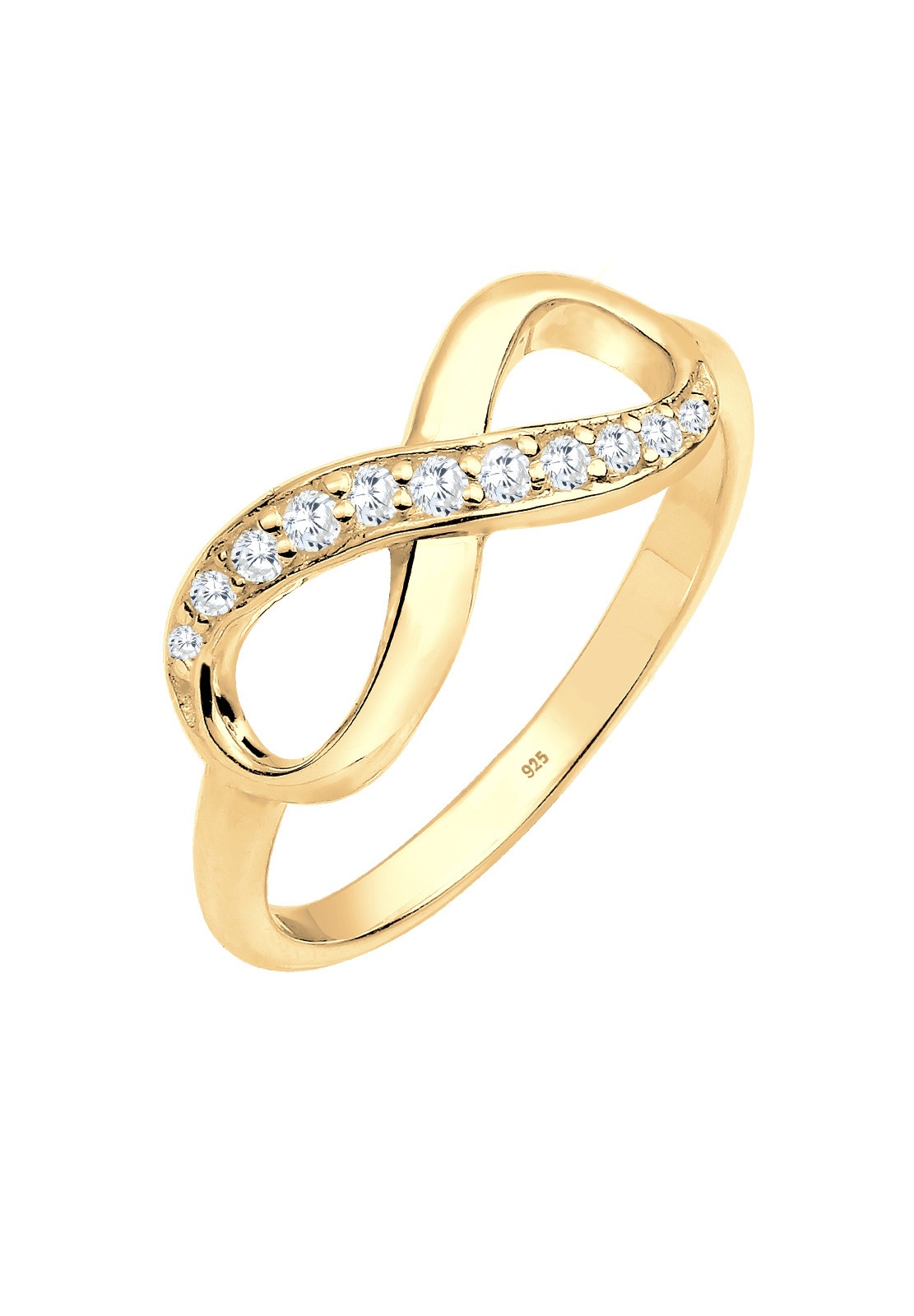 Elli Femmes Symbole Infinité Tendance Éternité avec Cristaux de Zirconium en Argent Sterling 925