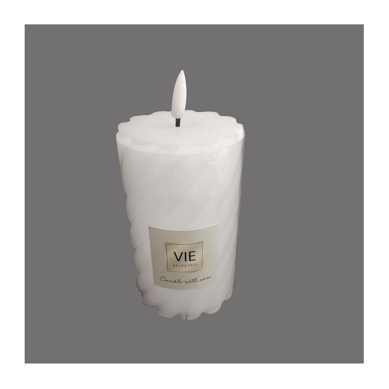 Vie Selected Cube-lampa 12 cm ø 7,6 cm LED-timer spiral vit