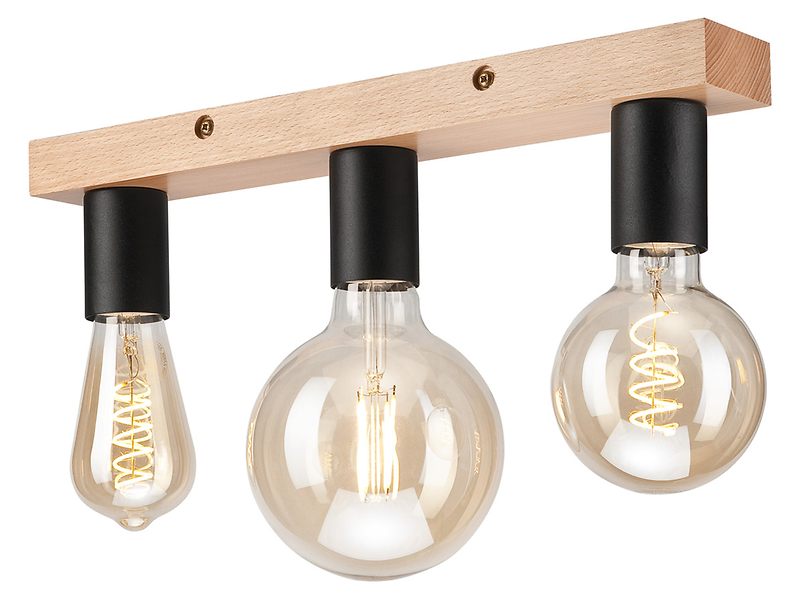 Lampa sufitowa Vito 3-punktowa drewniana beżowa