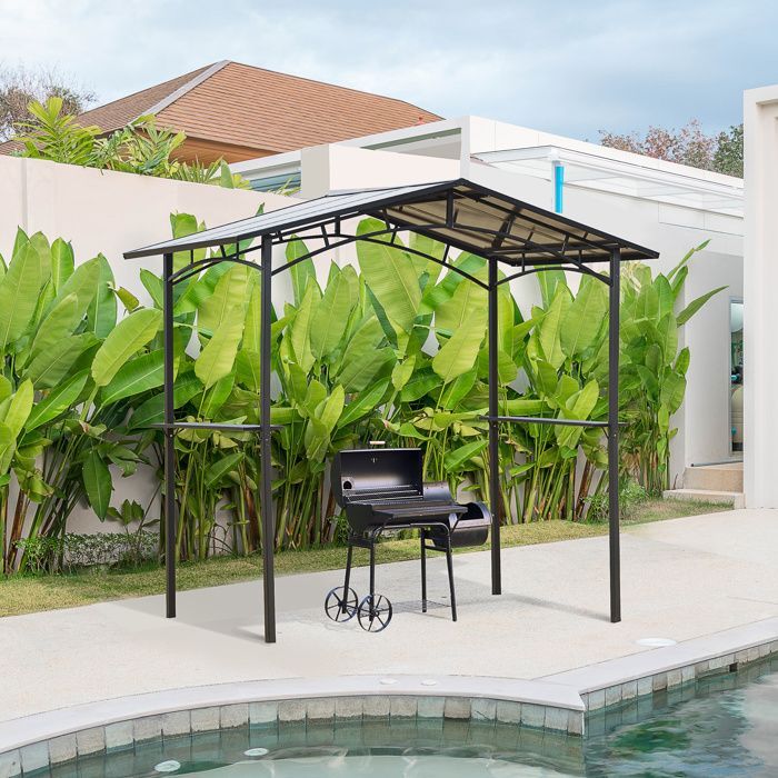Outsunny - abri de barbecue - Métal - 246x149x230cm - Noir