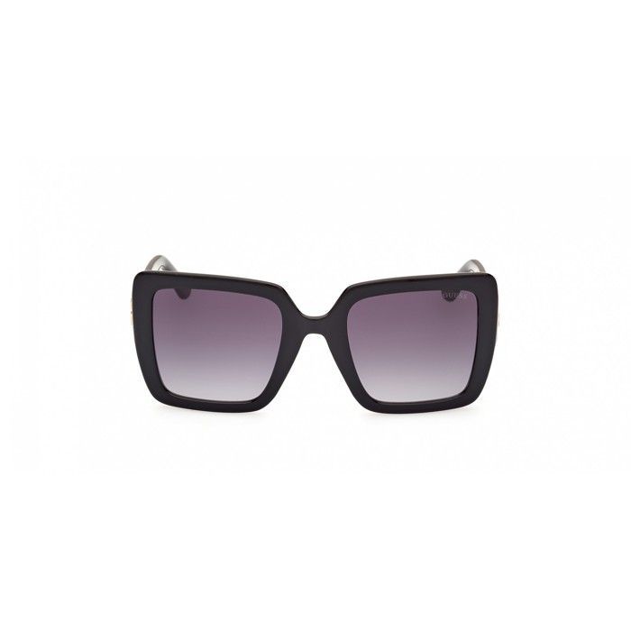 Gafas de sol cuadradas para mujer Guess 00103 – Color 01B Negro brillante con lentes degradadas ahumadas