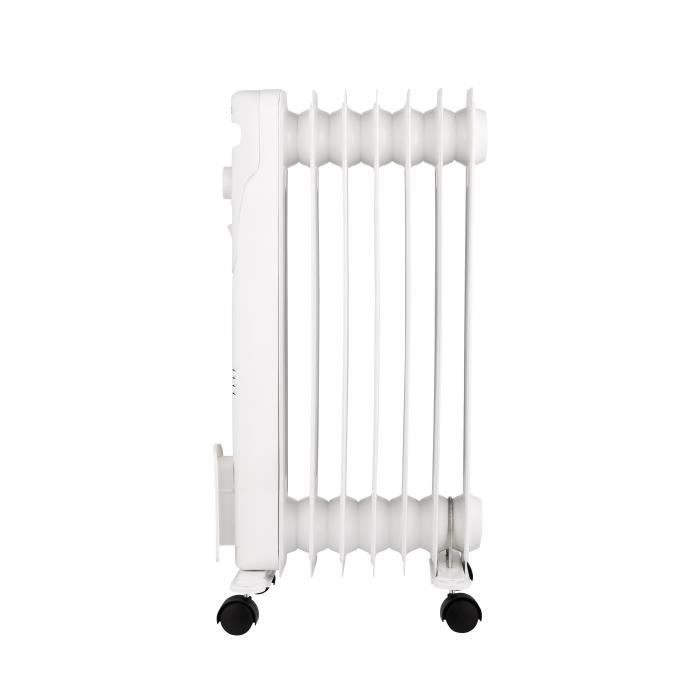 Radiador eléctrico de aceite OCEANIC de 1500 W - 3 niveles de potencia - 7 elementos - Blanco - Portátil