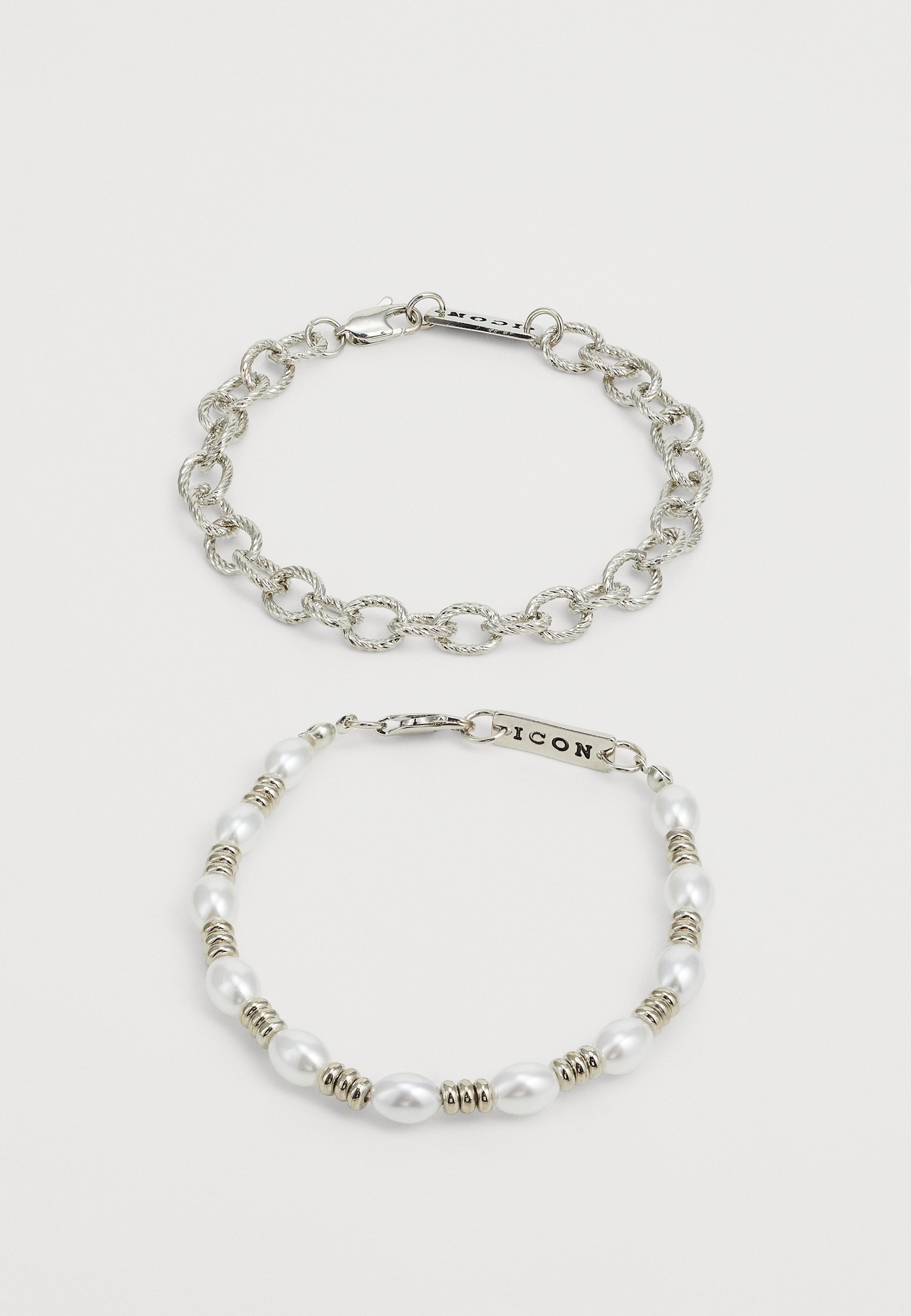 Icon Brand REFORMED BRACELET COMBO UNISEX 2-PACK - Armband - zilverkleurig