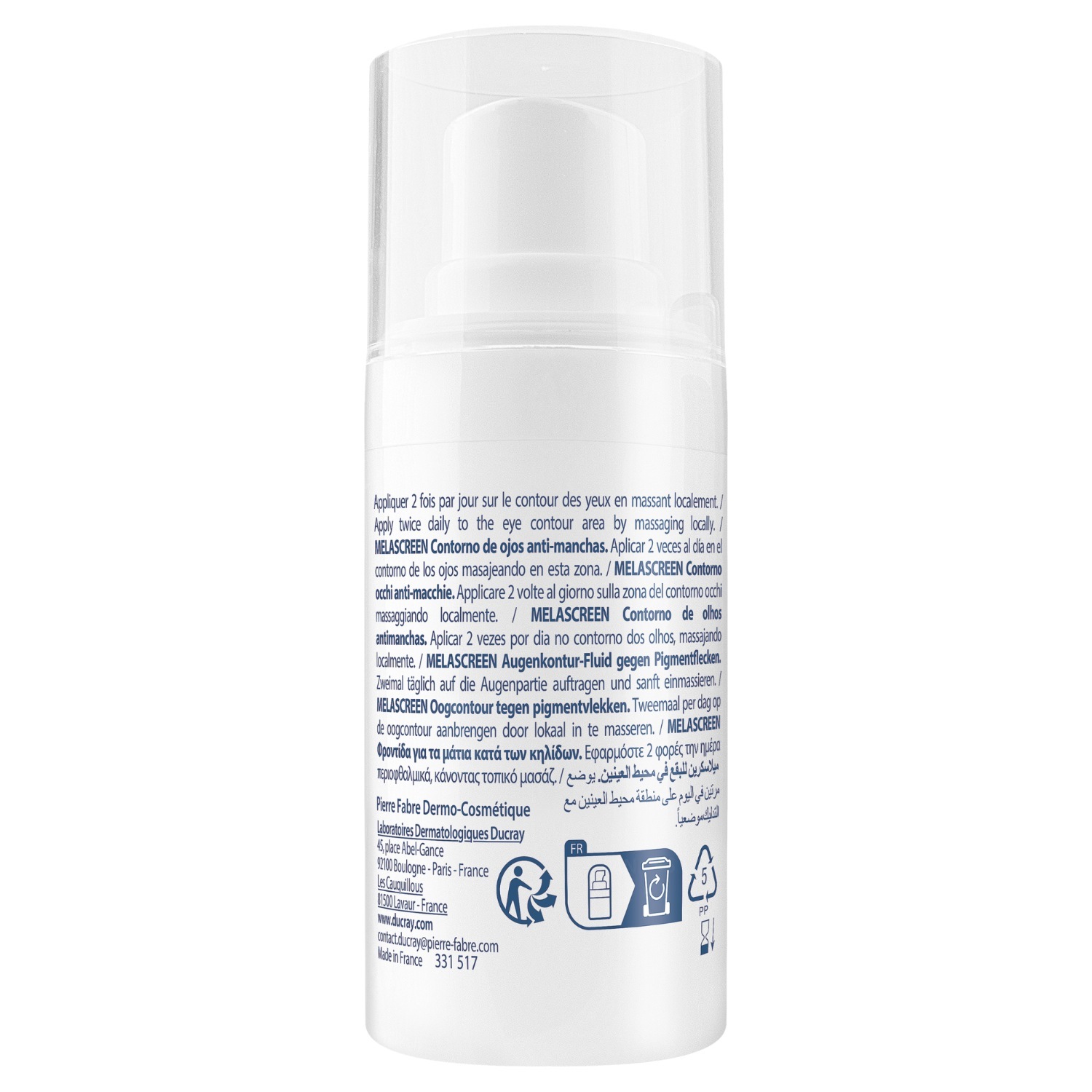 Ducray krema protiv pigmentnih fleka MELASCREEN za područje oko očiju protiv pigmentnih fleka - 15 ml