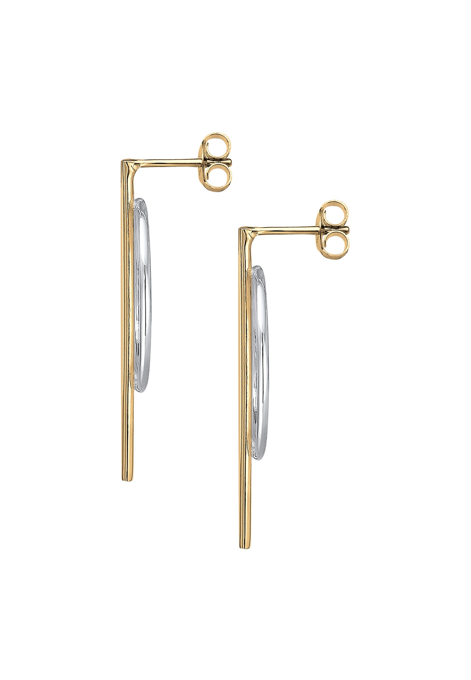Elli Cercle Base Géo Minimal Boucles d'oreilles Femme (925/1000) Argent