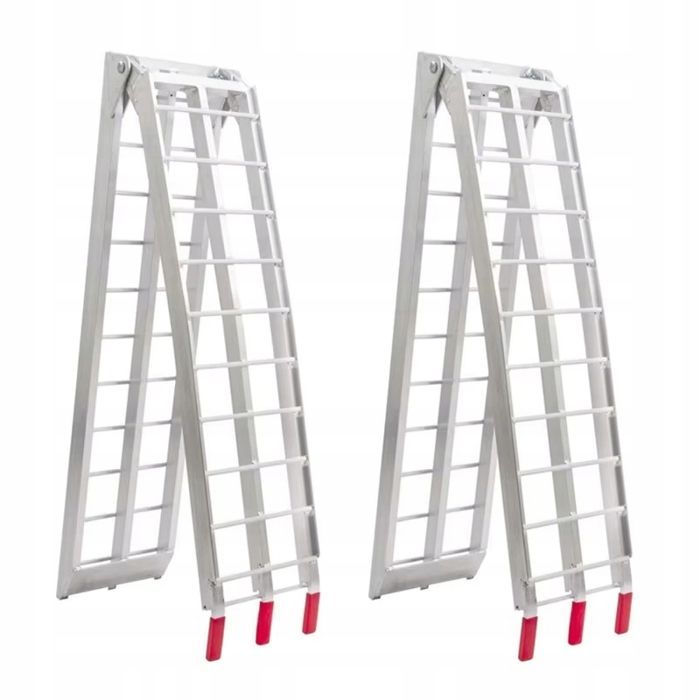 Rampas de carga plegables de aluminio – 195 x 28 cm | Capacidad de 680 kg | Para motocicletas y sillas de ruedas