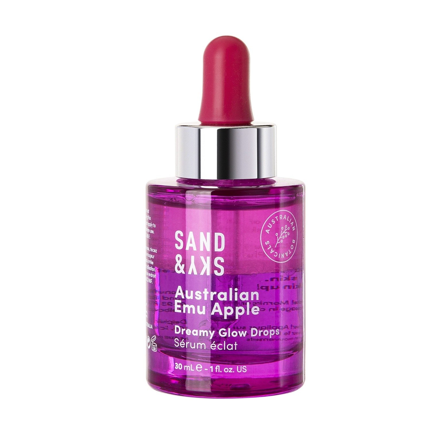 „Sand & Sky Glow“ serumas su australietišku emu obuoliu – svajingai švytintys lašai – 30 ml
