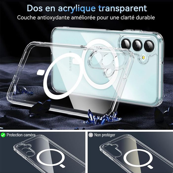 Coque de protection - BOOLING® - pour Samsung Galaxy A16 4G/5G - Transparent - Antichoc - 2 Verres Trempés