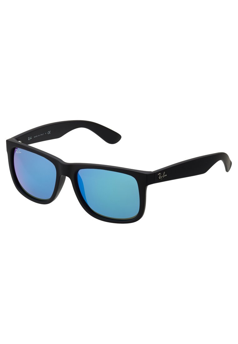 Ray-Ban JUSTIN - Occhiali da sole - nero/verde/blu specchiato