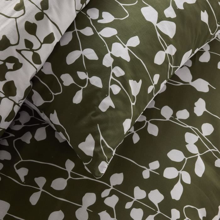 Juego de ropa de cama - TODAY Crazy - Estampado floral - Doble - 220 x 240 cm - Verde