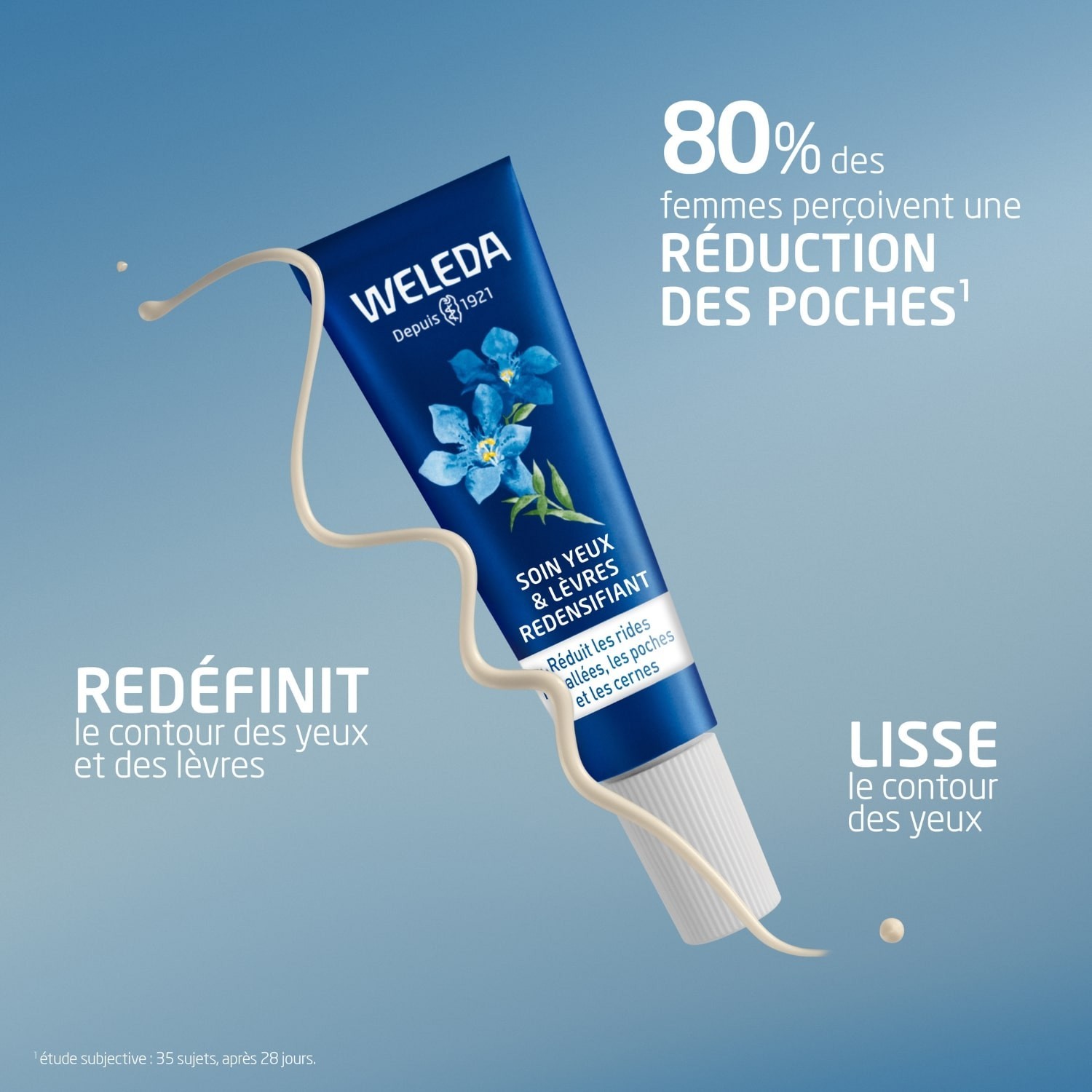 Weleda Soin Yeux & Lèvres redensifiant Gentiane Bleue et Edelweiss - 10 ml