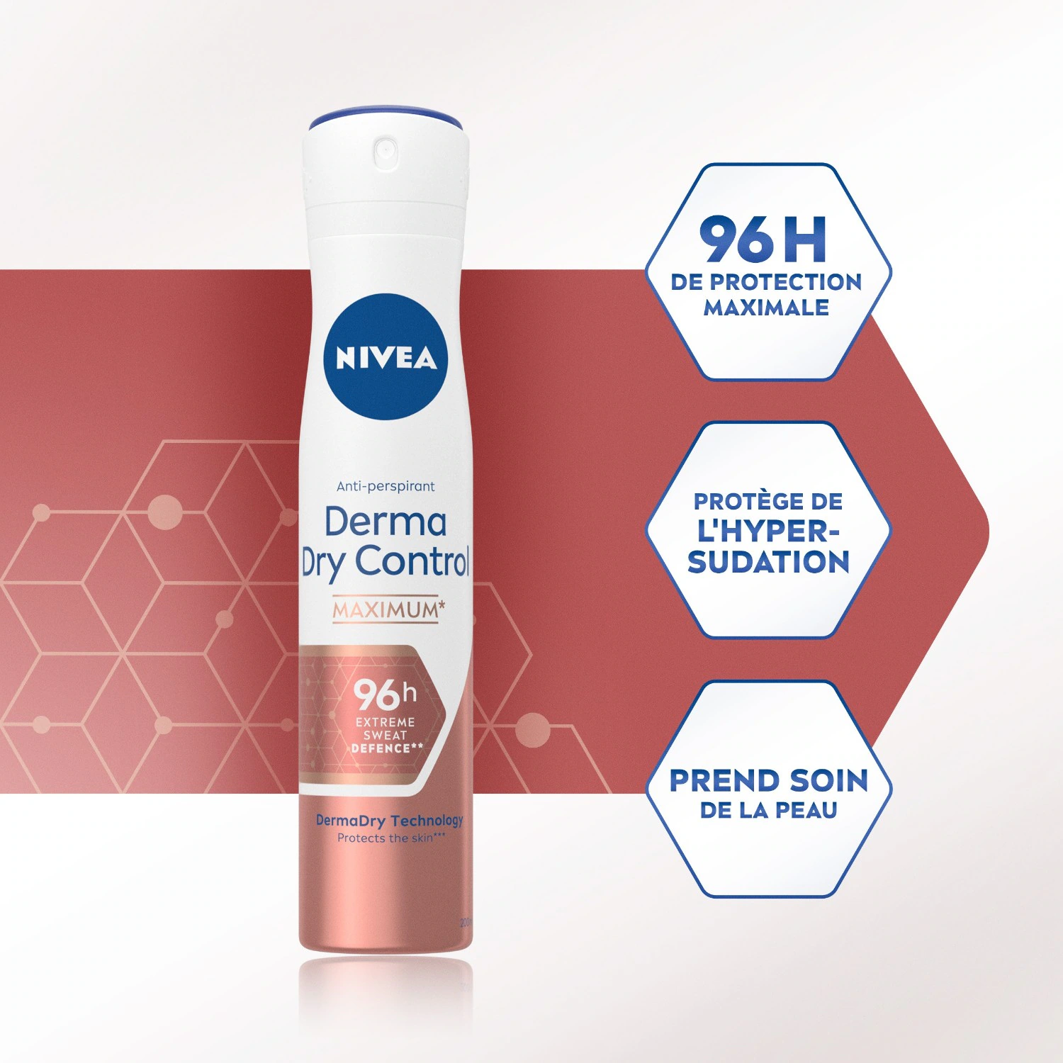 NIVEA Déodorant Spray détranspirant transpiration et odeurs excessives 96h