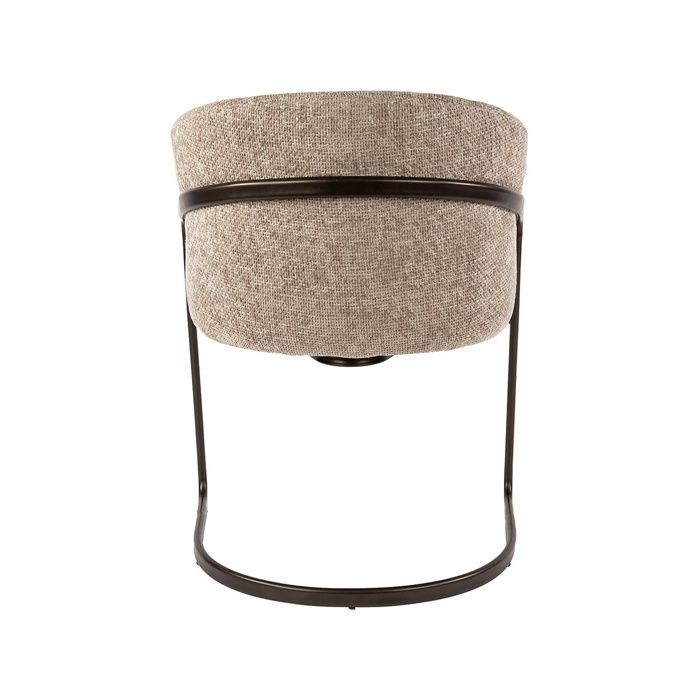 Teo - lot de 2 chaises - pieds en métal - en tissu texturé - Sable