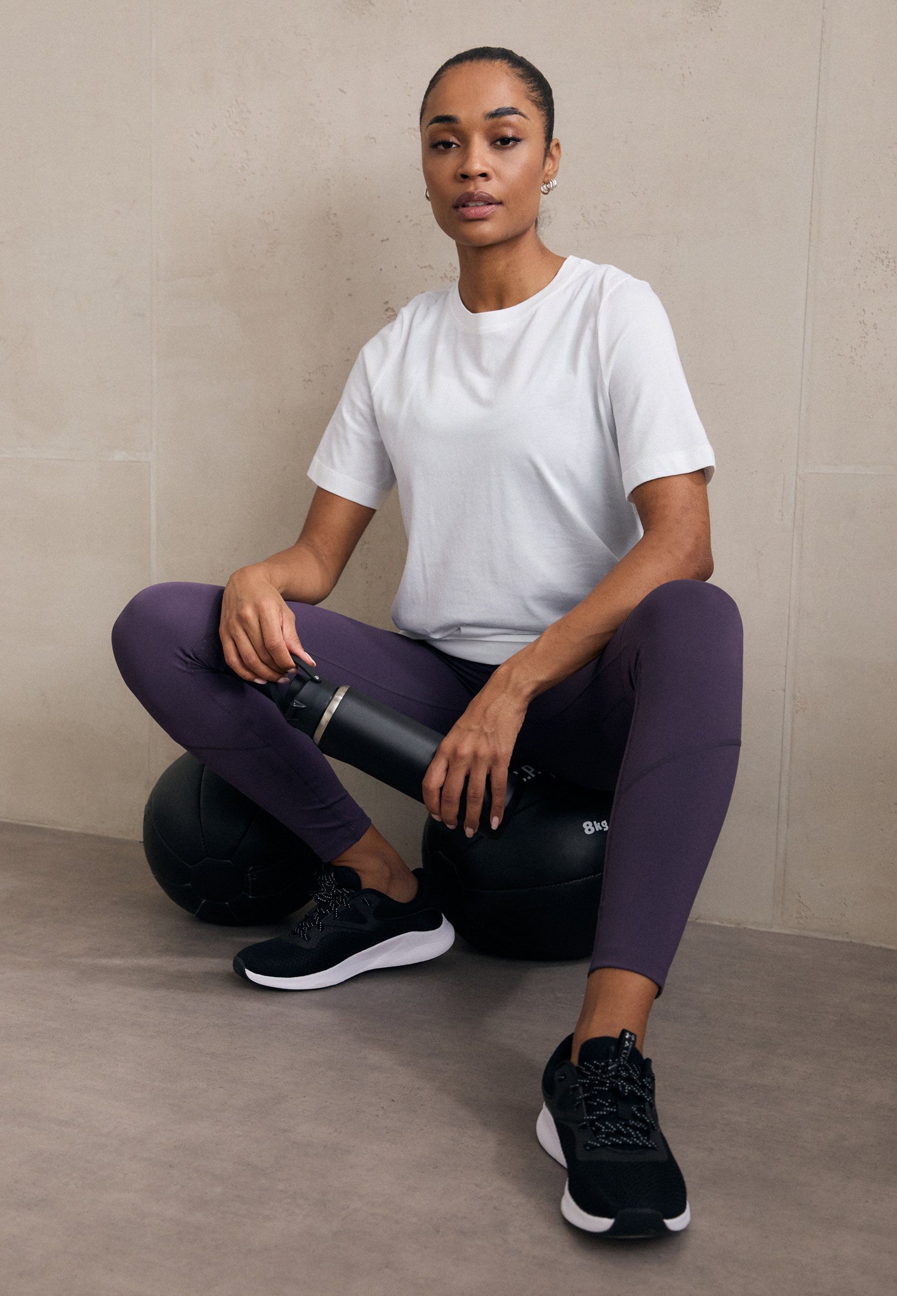 Sweaty Betty ESSENTIAL CREW NECK - Basic T-shirt - wit