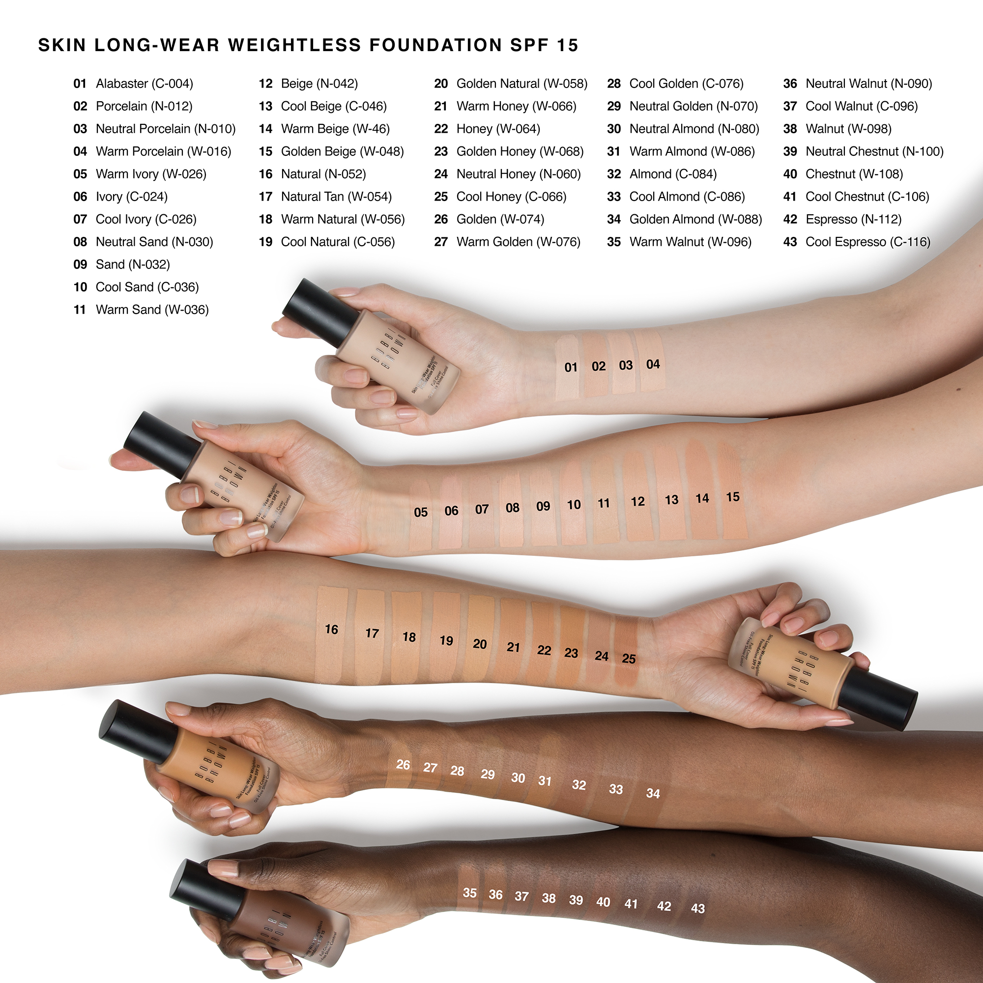 Fond de ten Skin Weightless de lungă durată SPF 15 15 Bej cald - Bobbi Brown