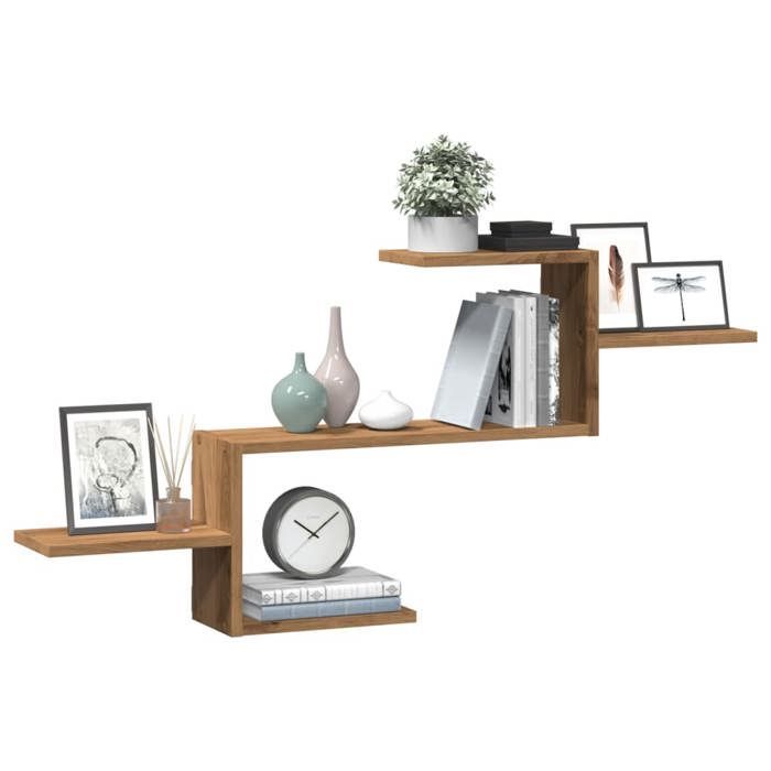 vidaXL Étagère murale chêne artisanal 104x15x49 cm bois d'ingénierie 853208
