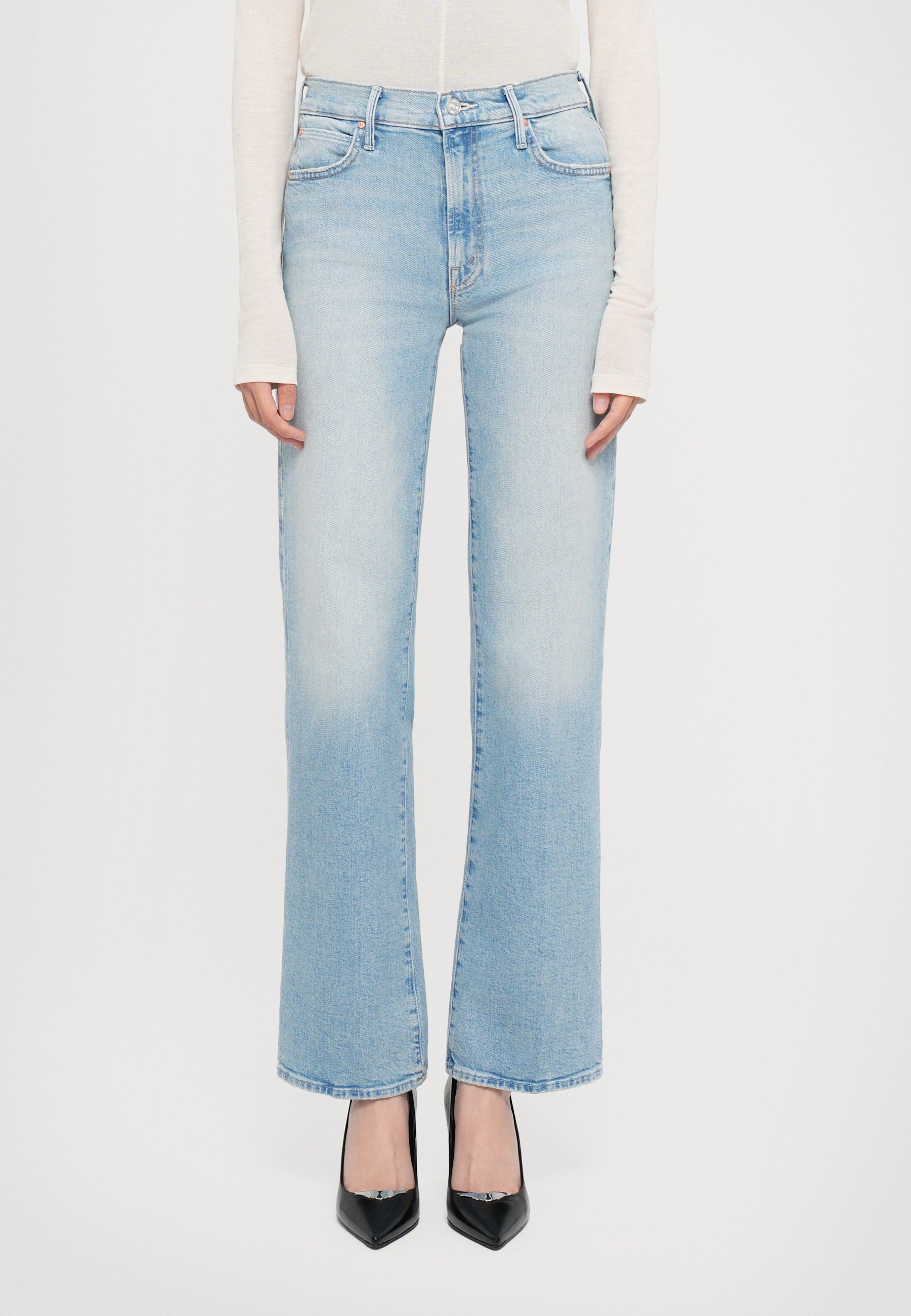 Mother THE KICK IT SUPERIOR - Jean droit - denim bleu clair