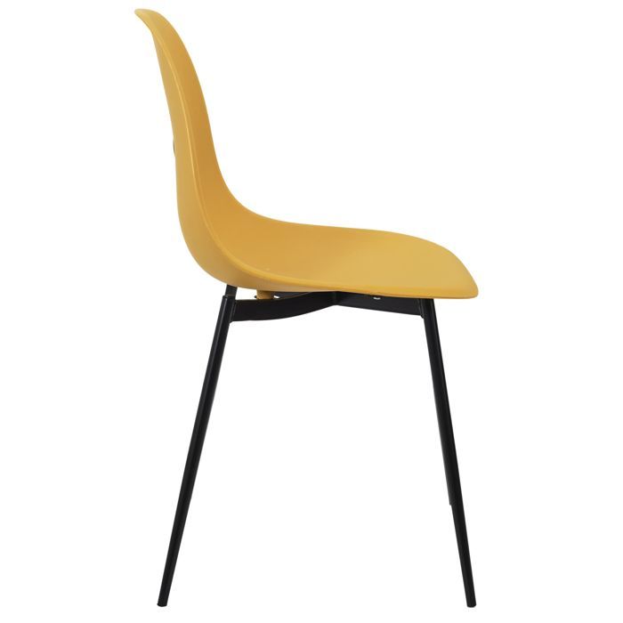 Stuhl – Home Deco Factory – Gustav – Klares Design – Gelb