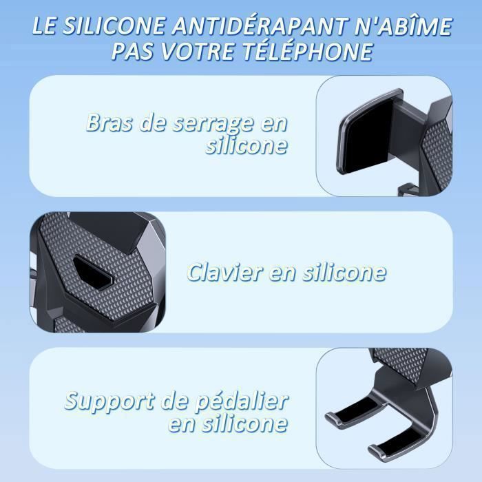 Supporto per telefono da auto, supporto per cellulare con clip e ventosa, rotazione a 360°, per cruscotto, parabrezza e uscita di emergenza.