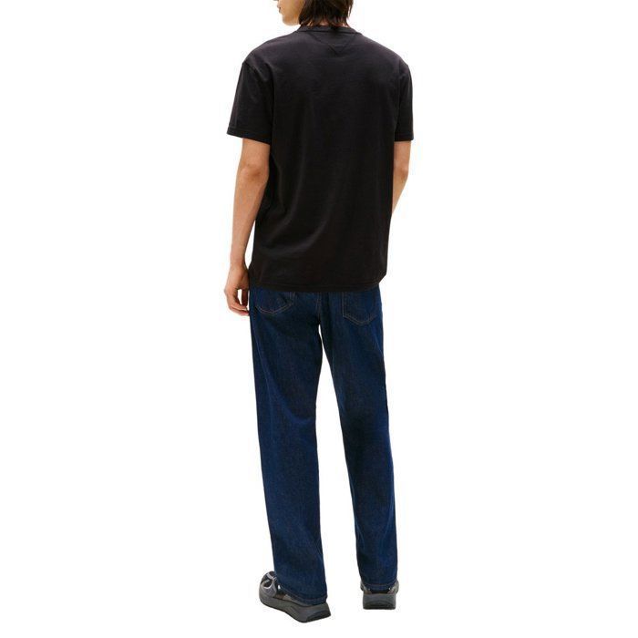 Tommy Hilfiger Men's Black T-Shirt Reg Linear