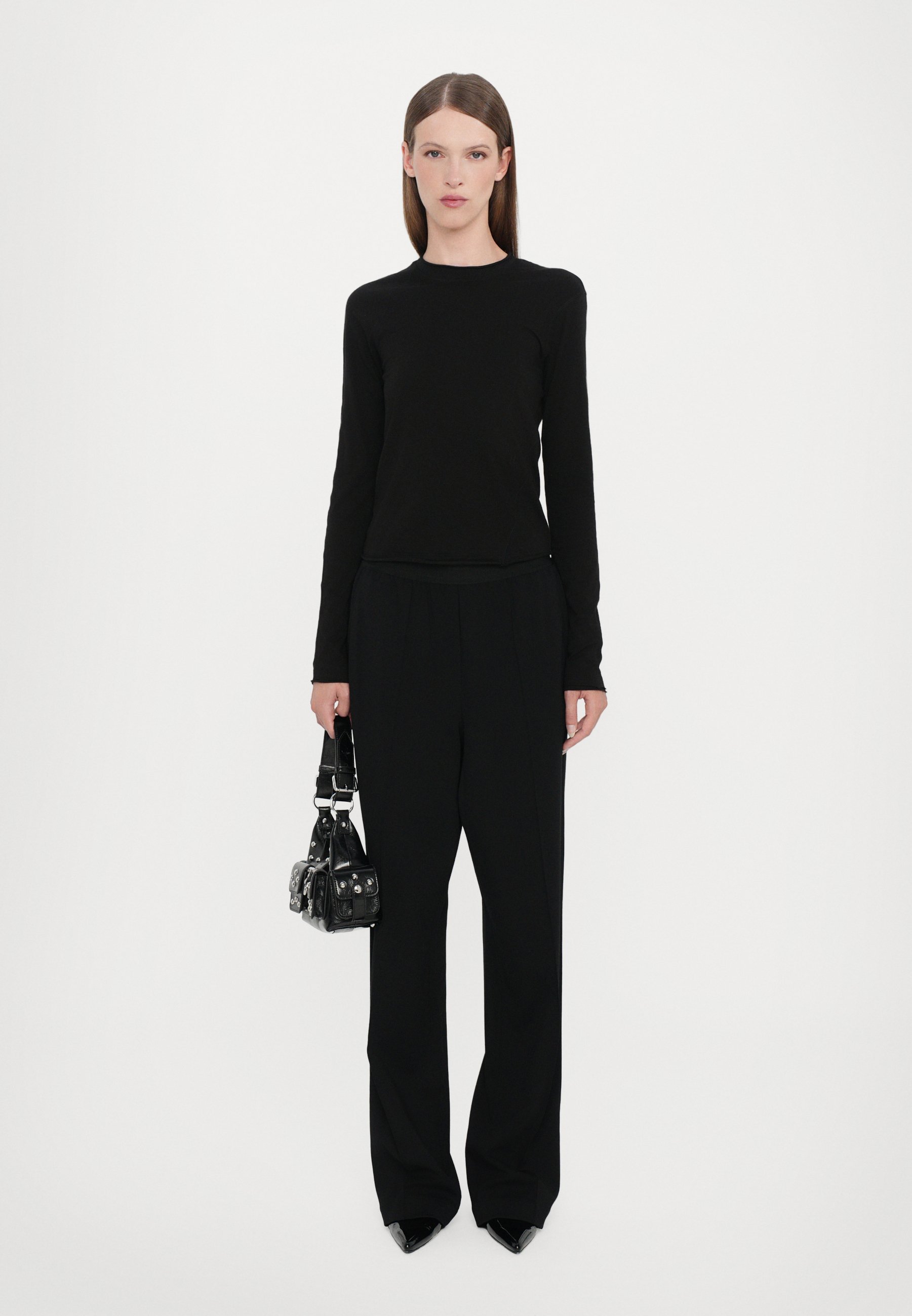Helmut Lang TWISTED CREW – Langarmshirt – Schwarz