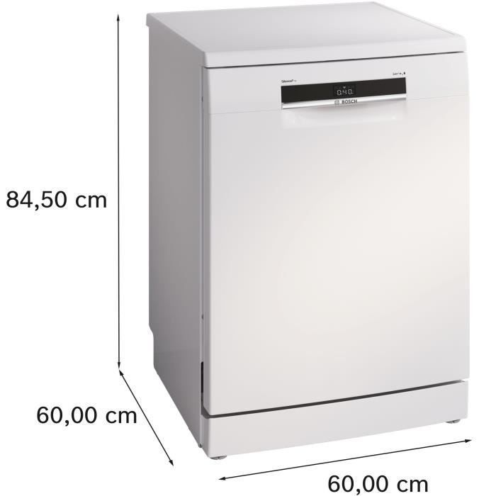 Lave-vaisselle pose libre BOSCH SSMS6ZCW12F SER6 - 14 couverts - Induction - L60cm - 38 dB - tiroir à couverts - Blanc
