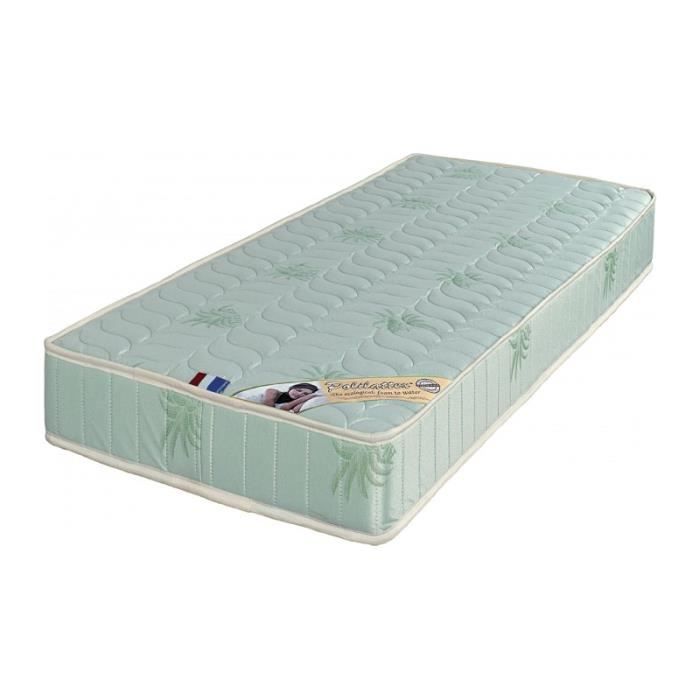 Colchón de lujo extra firme - Espuma de látex de poliéster indeformable - Lateral 100 % lana merino - Tejido de aloe vera - 19 cm (200 x 200)