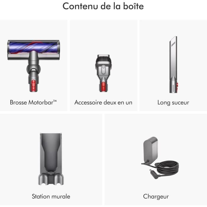 DYSON V8 ADVANCED - Ledningsfri stavstøvsuger - 130 luftwatt - Motobar-børste