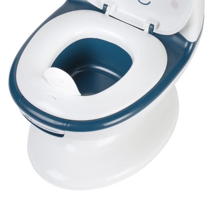 BEBECONFORT Mini Panda Toilette, Töpfchen mit Spülgeräusch, Blau