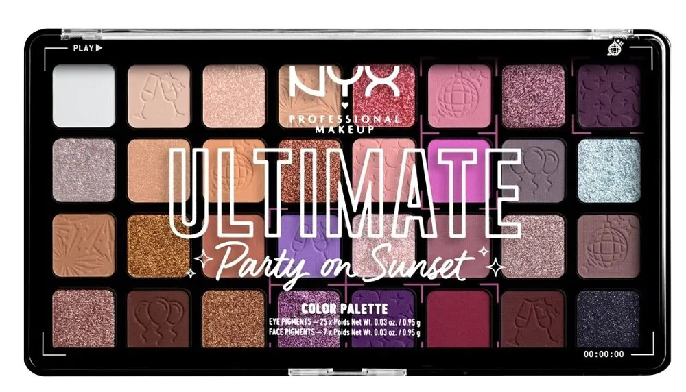 NYX Ultimate Shadow Palette Party On Sunset Paleta cieni