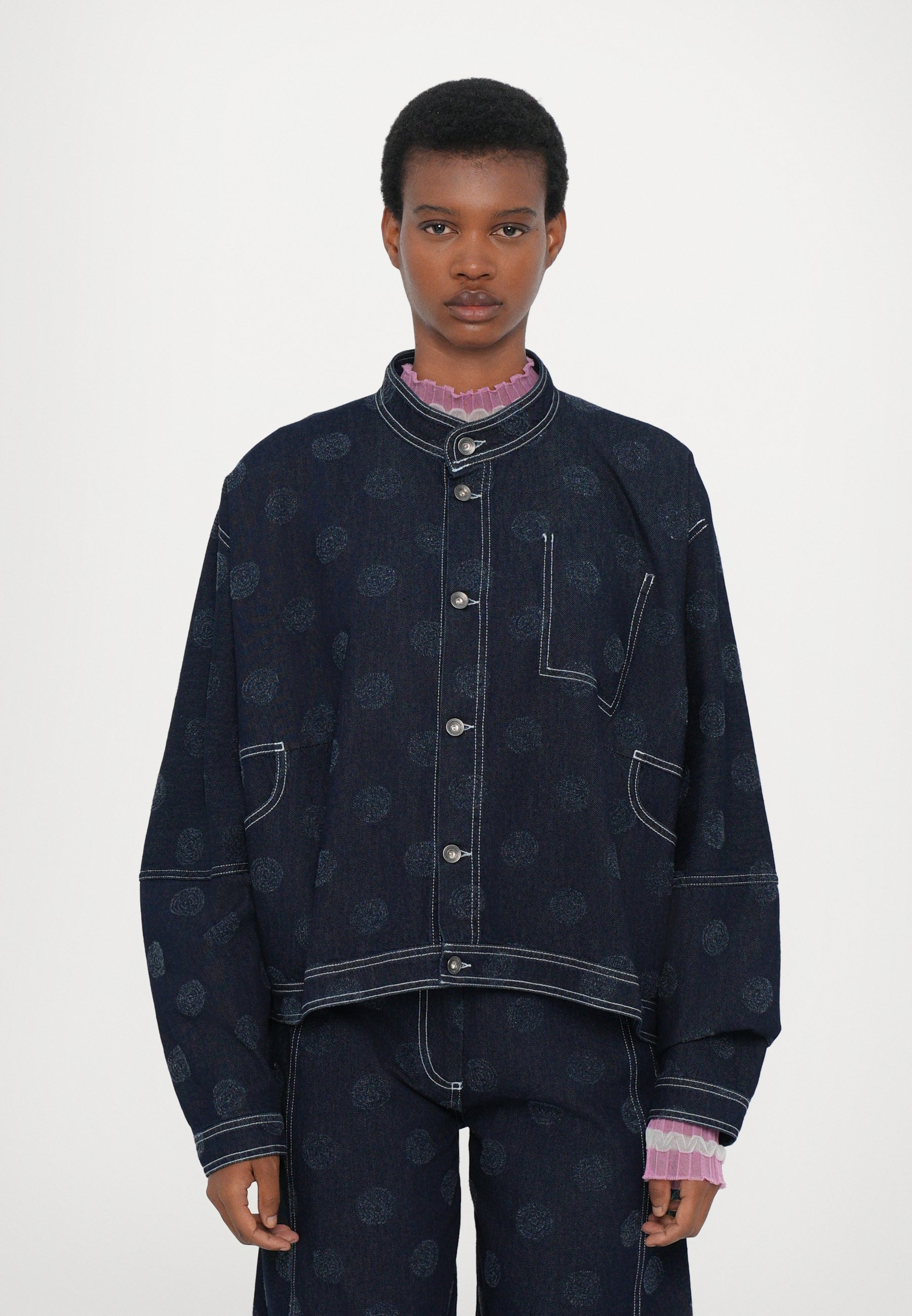 Henrik Vibskov DART JACKET - Giacca di jeans - blu scuro