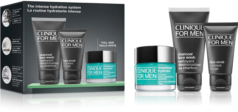 Kit Mini Clinique Sistema de Hidratação Intensa - Conjunto de Presente para Homens